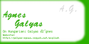 agnes galyas business card